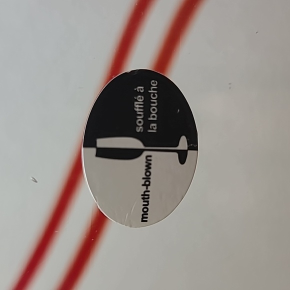 Mouth Blown Double Red Swirline Hand Blown Glass Vase - Picture 3 of 7